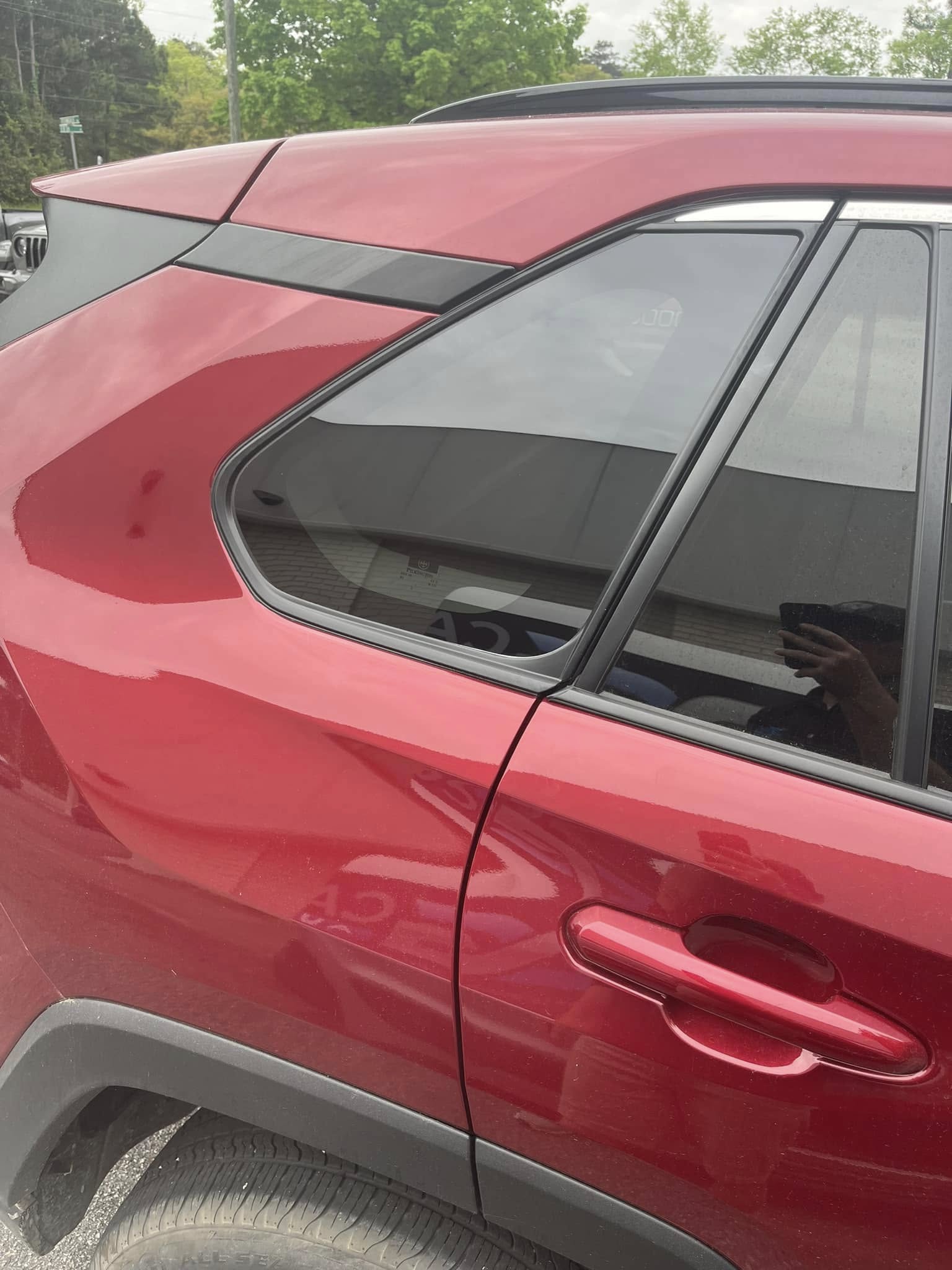 Completed windshield replacement on a sedan